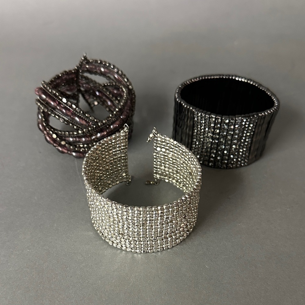 Bundle of Three Cuff Bracelets NWOT